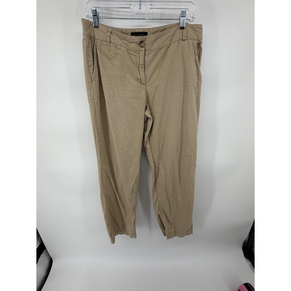 Talbots Petite Boyfriend Khaki Pants Size 8P Casual Everyday Comfort